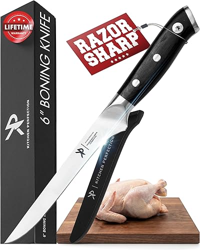 Miniatura 12 de Kitchen perfection Cuchillo de Brisket de 12 pulgadas para tallar y cortar carne - Borde Granton de acero alemán ultra afilado de alta calidad
