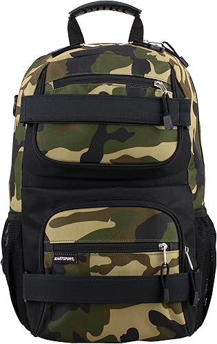 Miniatura 2 de Eastsport Mochila de viaje para monopatín, bolsa para computadora portátil, diseño multideportivo para hombres y mujeres, Camuflaje ejército,