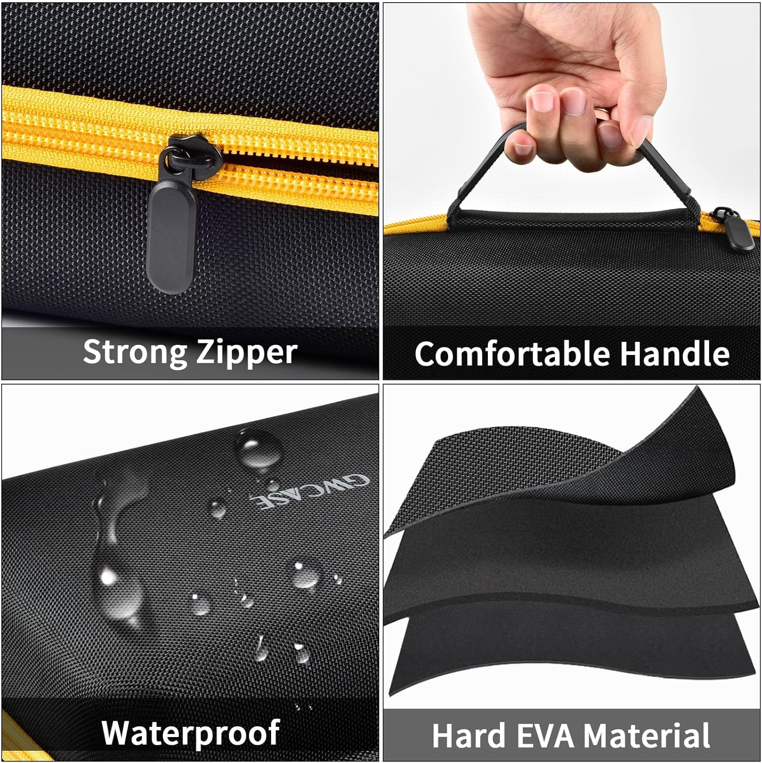 GWCASE Case Compatible with DEWALT 8V MAX Cordless Screwdriver Kit DCF682N1/DCF682N2,Gyroscopic Storage Holder with Mesh Pocket for Electric Screwdriving Drill Bit Set,Battery Pack, Charger (Box Only)