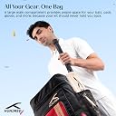 Hundred Polyester Aspire Cricket Kitbag | Spacious & Durable Sports Gear Bag with Multiple Compartments | Shoe Compartment & Sturdy Zippers | Padded Straps(Black/Red) gallery image