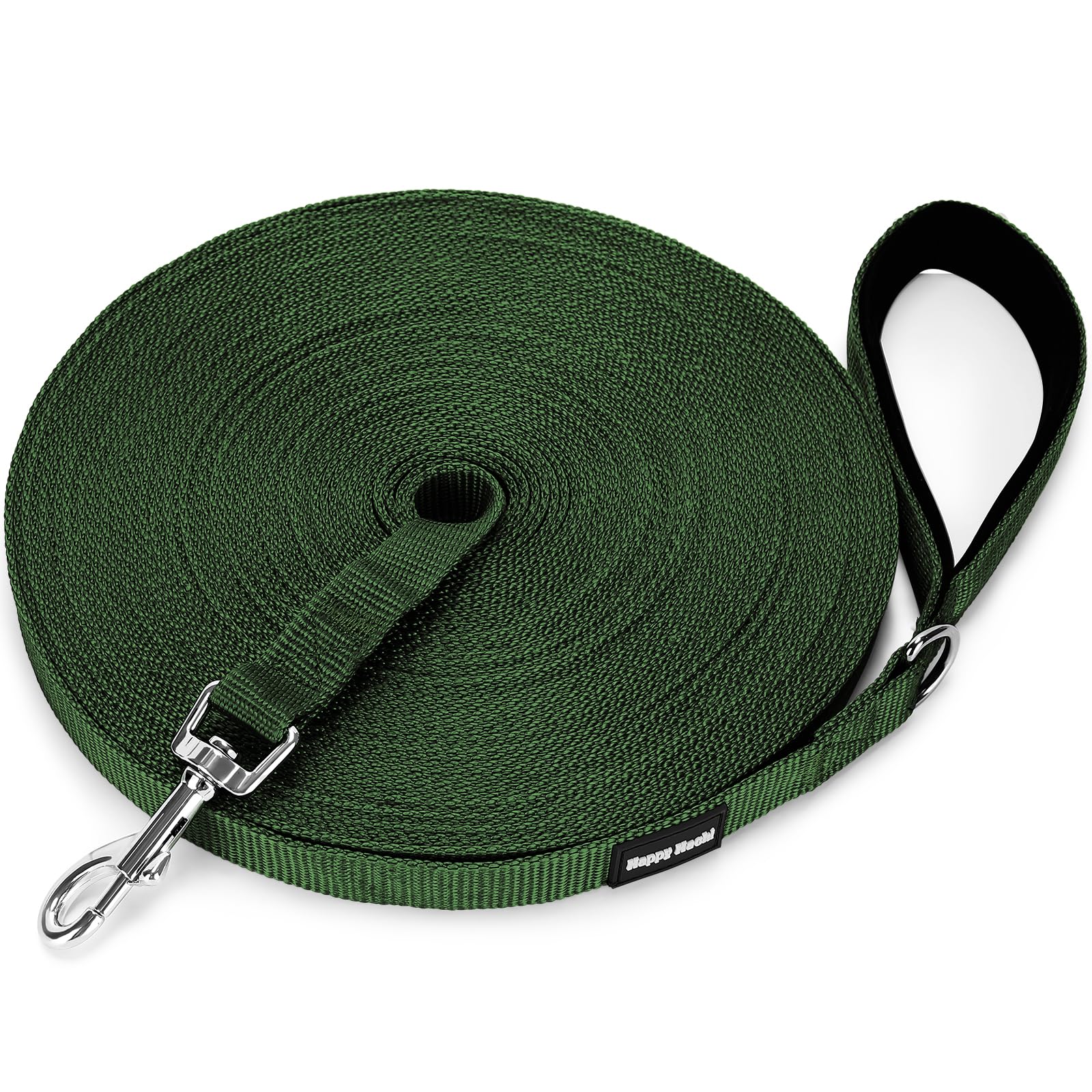 HAPPY HACHI Dog Training Lead, Long Line Nylon Leash for Small Medium Large Dogs Puppy Pets Recall Training