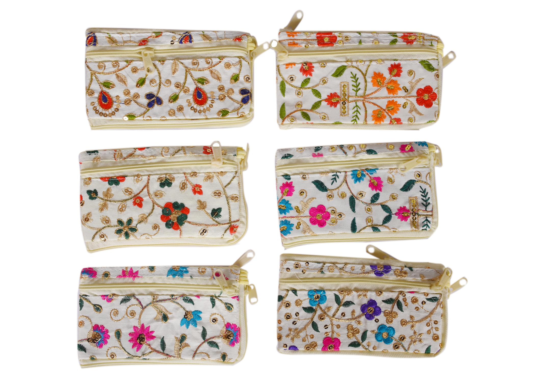 Sunesh Creation Fabric Pouch Multicolor for Women & Girls for Your Makeup Accessories/Pencil Case Stationery Pack of 1 Design May Vary - Based on Availability Design You Receive May Differ.-image-28