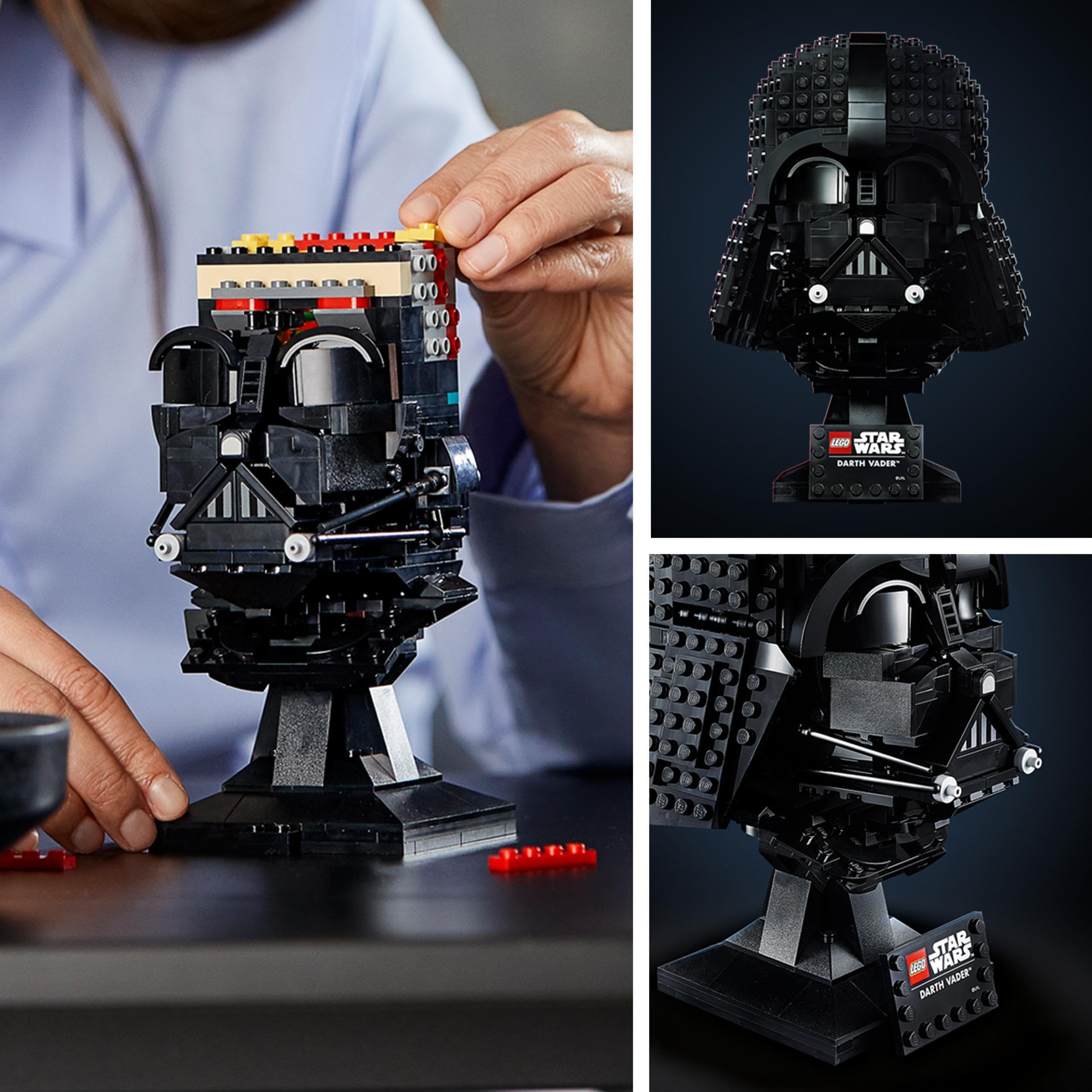 LEGO Star Wars Hełm Dartha Vadera, Zestaw Klocków dla Dorosłych Fanów Gwiezdnych Wojen, Model Hełmu do Zbudowania, Pomysł na Prezent dla Mężczyzn i Kobiet, 75304