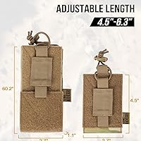 Vista 6 de OneTigris Funda para Radio BaoFeng UV-5R BF-F8HP de Nylon MOLLE para Walkie Talkie