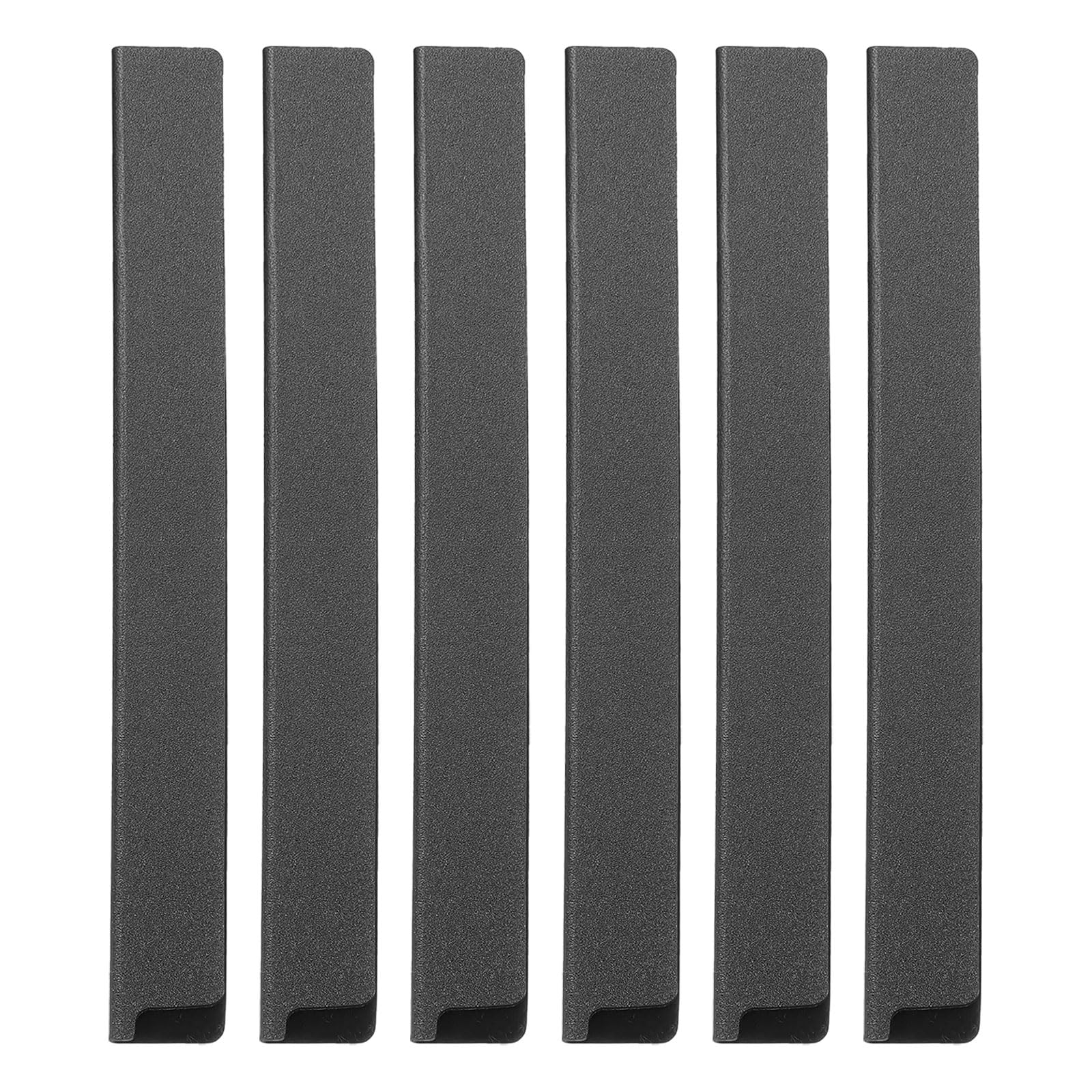 sourcing map 6 Pcs Knife Tip Guards 12.2"x 1.26" ABS Knife Cover Sleeves Case Blade Protector Universal Sheath for Home Kitchen, Black