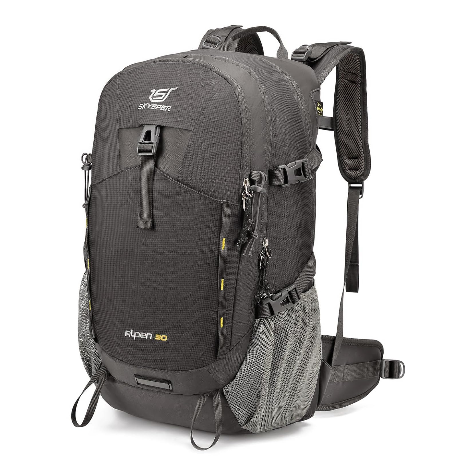 SKYSPER Zaino da Hiking Professionale 30L, Zaino da Trekking Impermeabile con Copri Pioggia Zaino con Ventilazione Posteriore per Escursioni Viaggi Campeggio