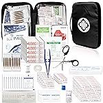 300Piece Travel First Aid Emergency Kit Home Essentials Hiking Survival Essential Kit for Outdoor Adventure Camping Backpack, Black 1st Aid