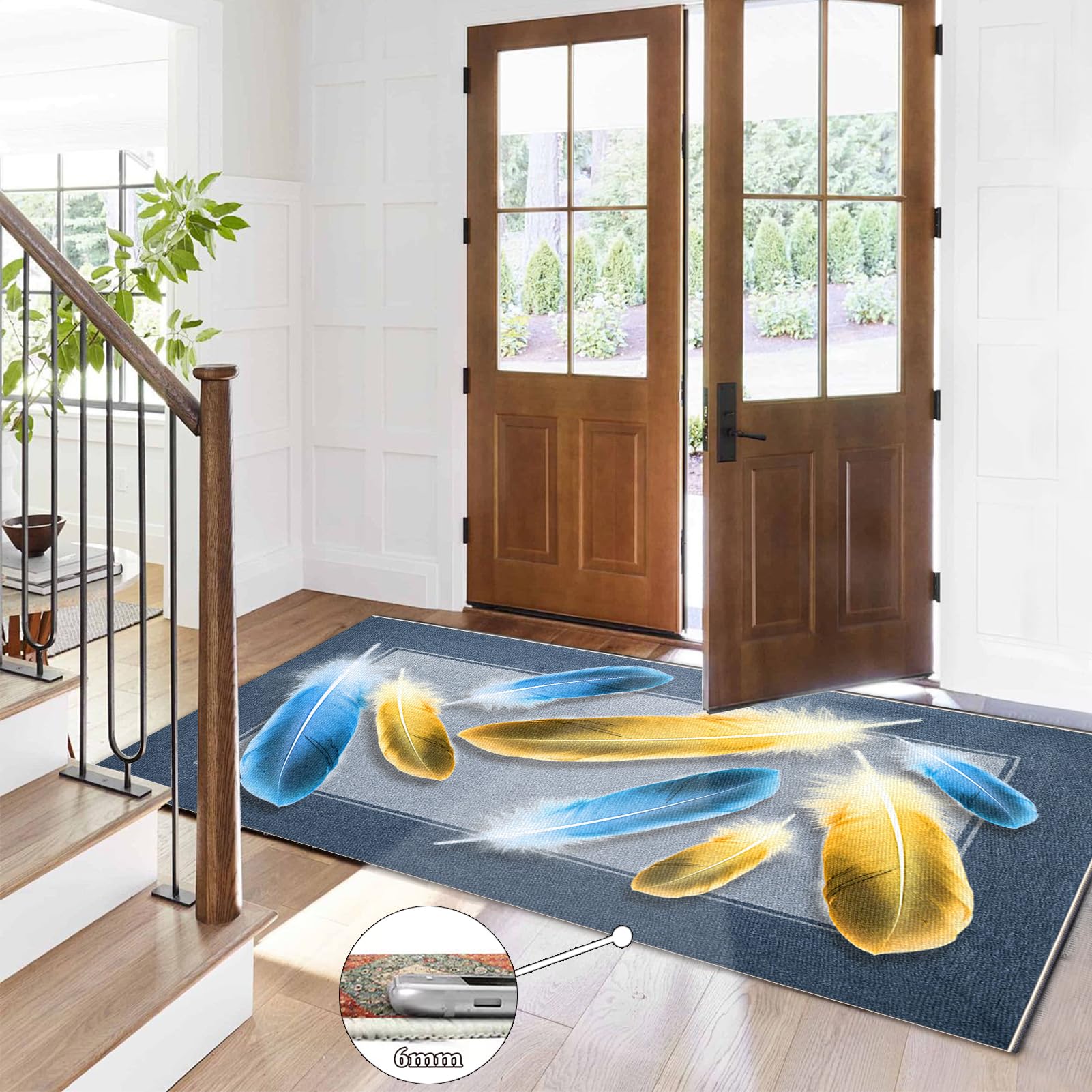 Dywany do przedpokoju, kuchni, można prać, wycieraczka antypoślizgowa, chodnik, chłonny, do przedpokoju, wąski, 110 x 250 cm, chodnik do pralni, przedpokoju, salonu