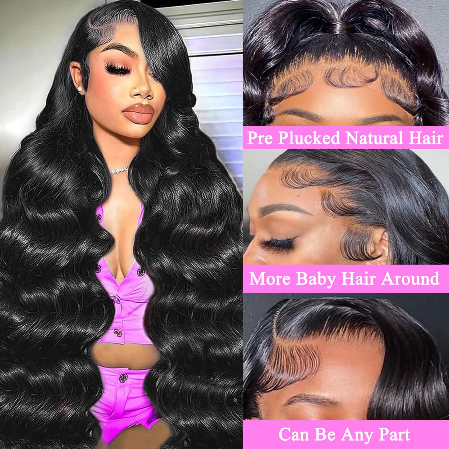200 Density 20 Inch Body Wave Lace Front Wig Human Hair 13x6 HD Lace Front Wigs Human Hair for Women Glueless Wigs Human Hair Pre Plucked Natural Hairline