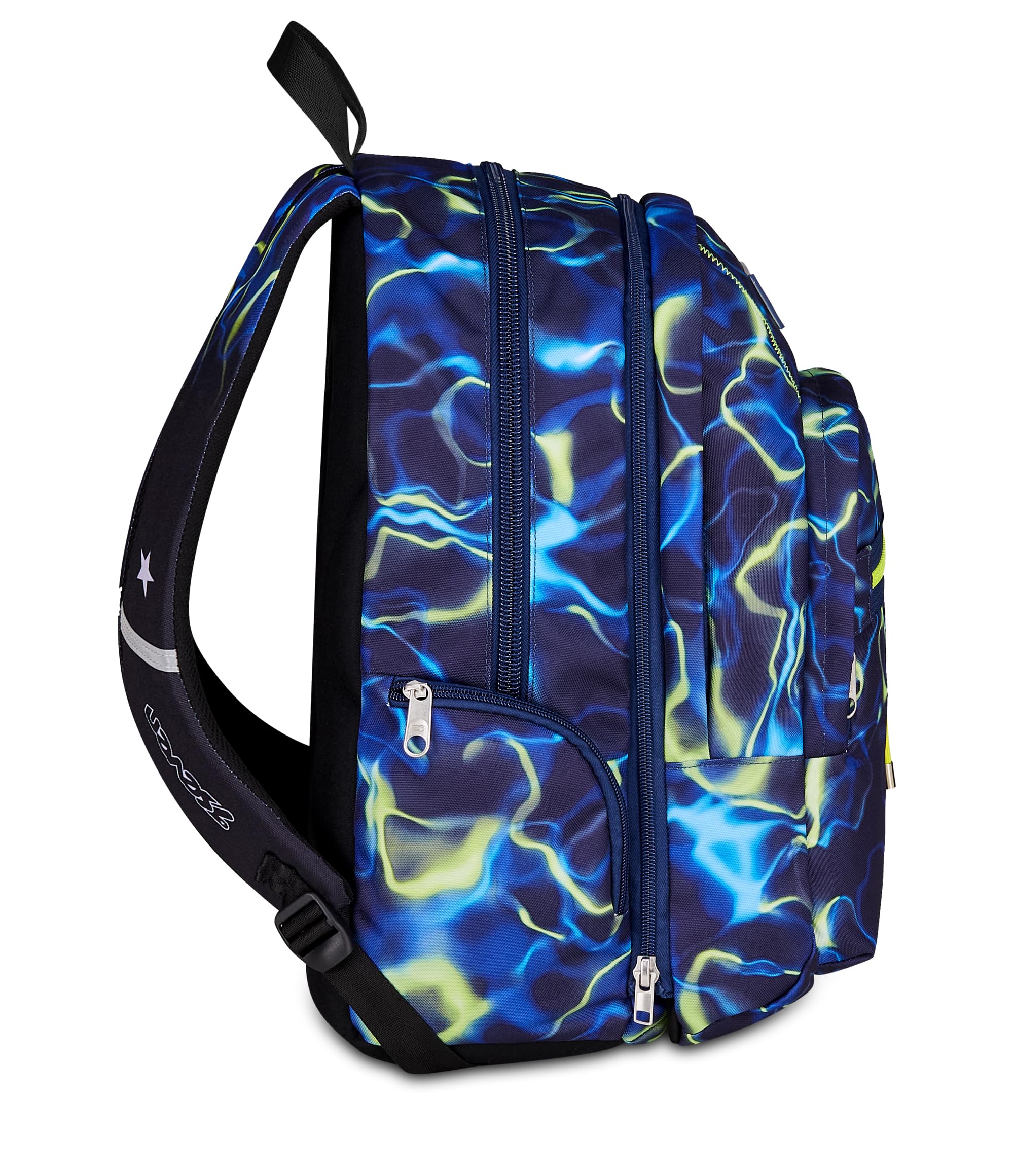 Seven Zaino Scuola Dual Detach ELECTRICVIBE BOY, Blu, 32 L, Doppio Scomparto, Multifunzione, Zaino Staccabile, Tasca con organizer, Scomparto porta pc, Scuola media e superiore, Bambino, Ragazzo