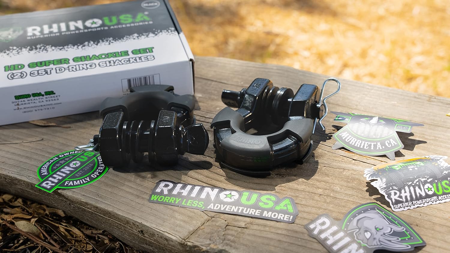 Rhino USA D Ring Super Shackles 70,548lb Break Strength – Heavy Duty 3/4” Shackle with 7/8 Pin for use with Tow Strap, Winch, Jeep Truck Vehicle Recovery, Best Offroad Accessories : Automotive