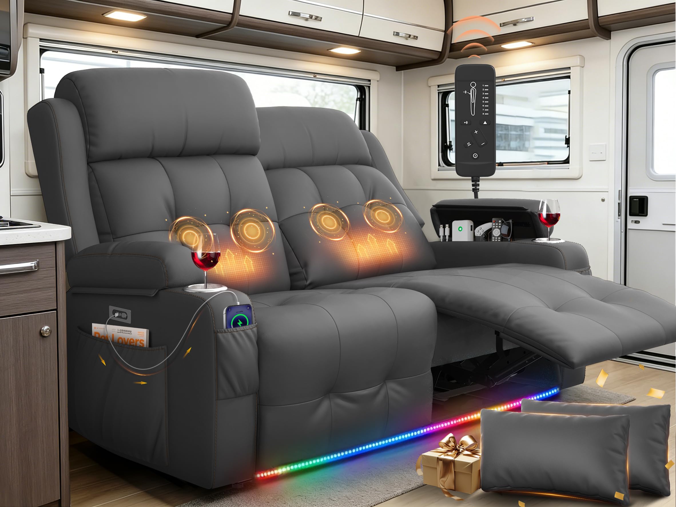 Furgatti Power Loveseat Recliner