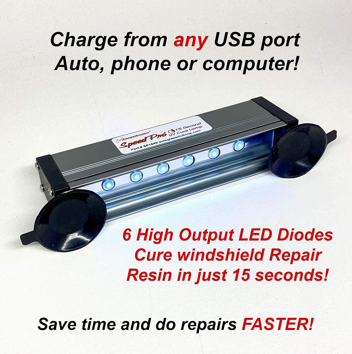 SpeedPRO 15 Second LED UV Cure Lamp for Windshield Repair