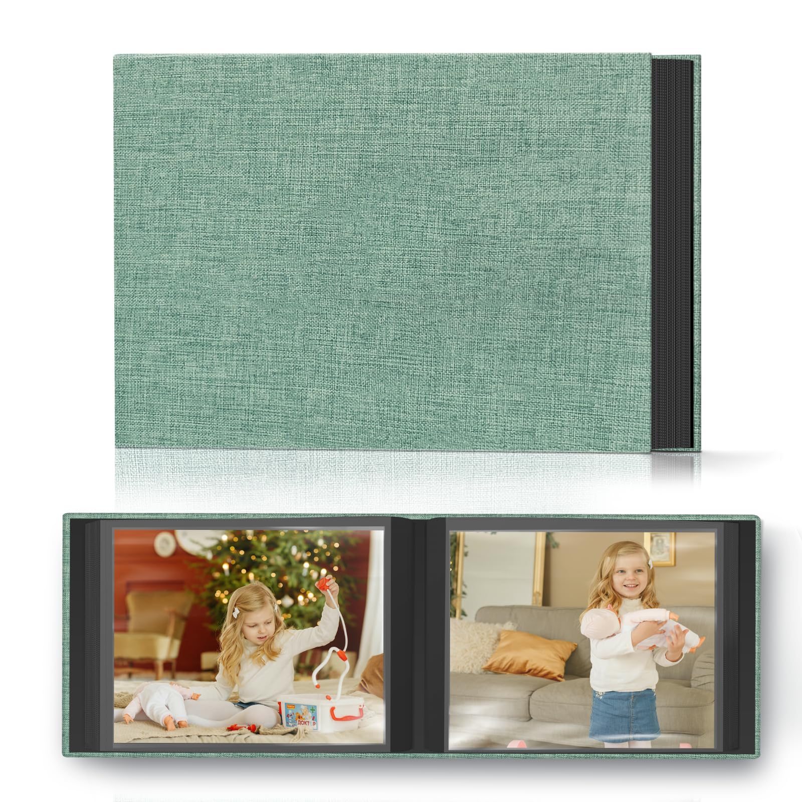 Popotop Photo Album 4x6 48 Pockets for Wedding Gifts,Linen Hardcover Picture Albums for Family Anniversary Baby Vacation Pictures โ image 1
