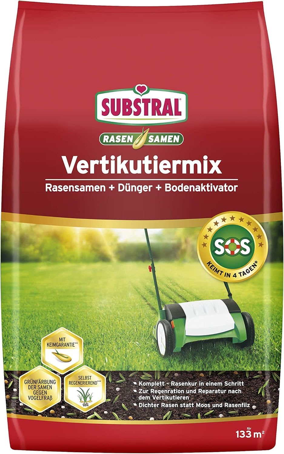 SUBSTRAL Aerating Mix rasenreparaturmischung From Lawn Seed, Lawn