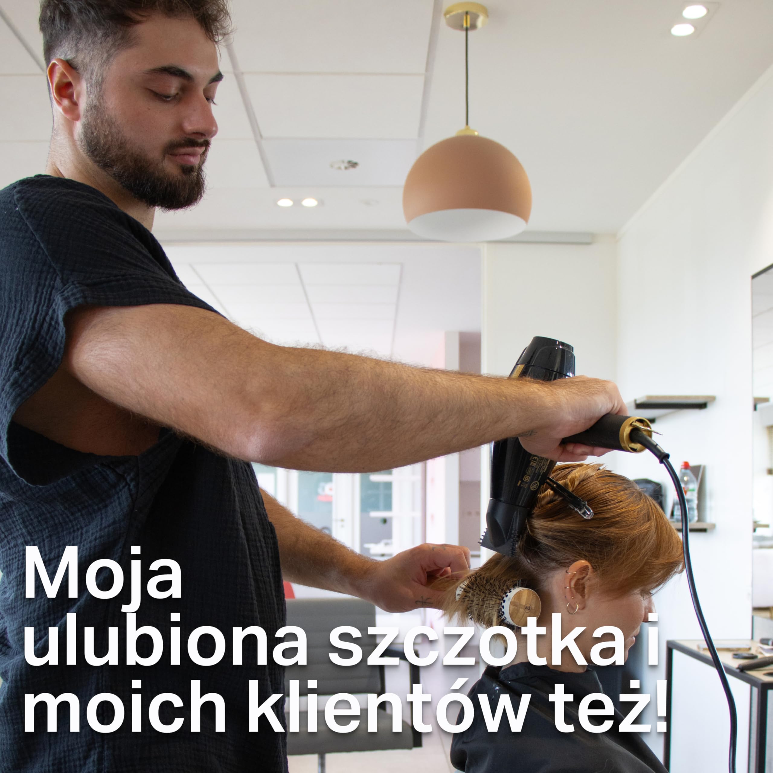 Olivia Garden Healthy Hair™ bambusowa okrągła szczotka termiczna – ekologiczna drewniana szczotka do włosów