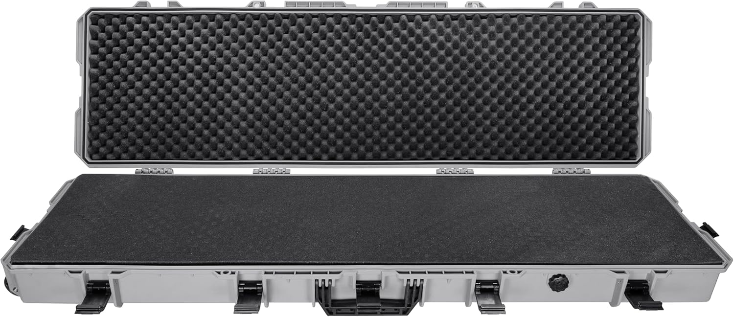 Eylar 54 Inch Intact Series Rolling Hard Rifle Case, Lightweight and Durable Stacker Design with Foam