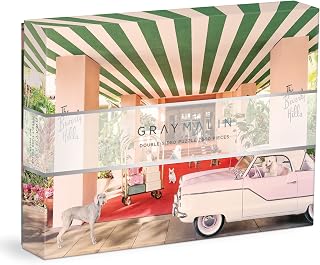 Gray Malin The Dogs at the Beverly Hills Hotel 500 Piece Double-Sided Puzzle from Galison - Jigsaw Puzzle With Iconic Photography, Thick and Sturdy Pieces, Challenging Family Activity, Great Gift Idea