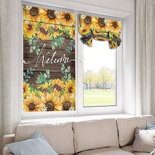 Miniatura 9 de Cortinas de puerta de bienvenida para ventanas de puerta, cortina de puerta francesa de limón, cortina de privacidad para puerta, cortina de puerta