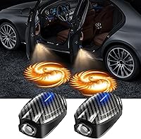 Vista 13 de 2 luces para puerta de automóvil, proyector de logotipo, esqueleto de calavera, universal, inalámbrico, para puerta de automóvil, luces LED