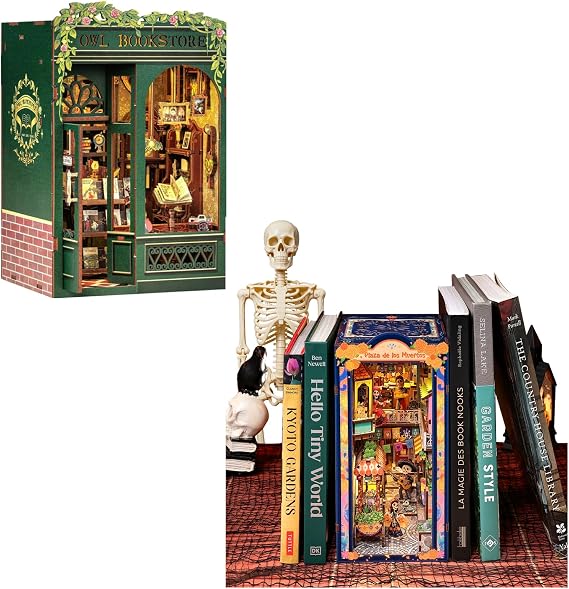 Fsolis Book Nook Kit Bookstore Decorative Bookend