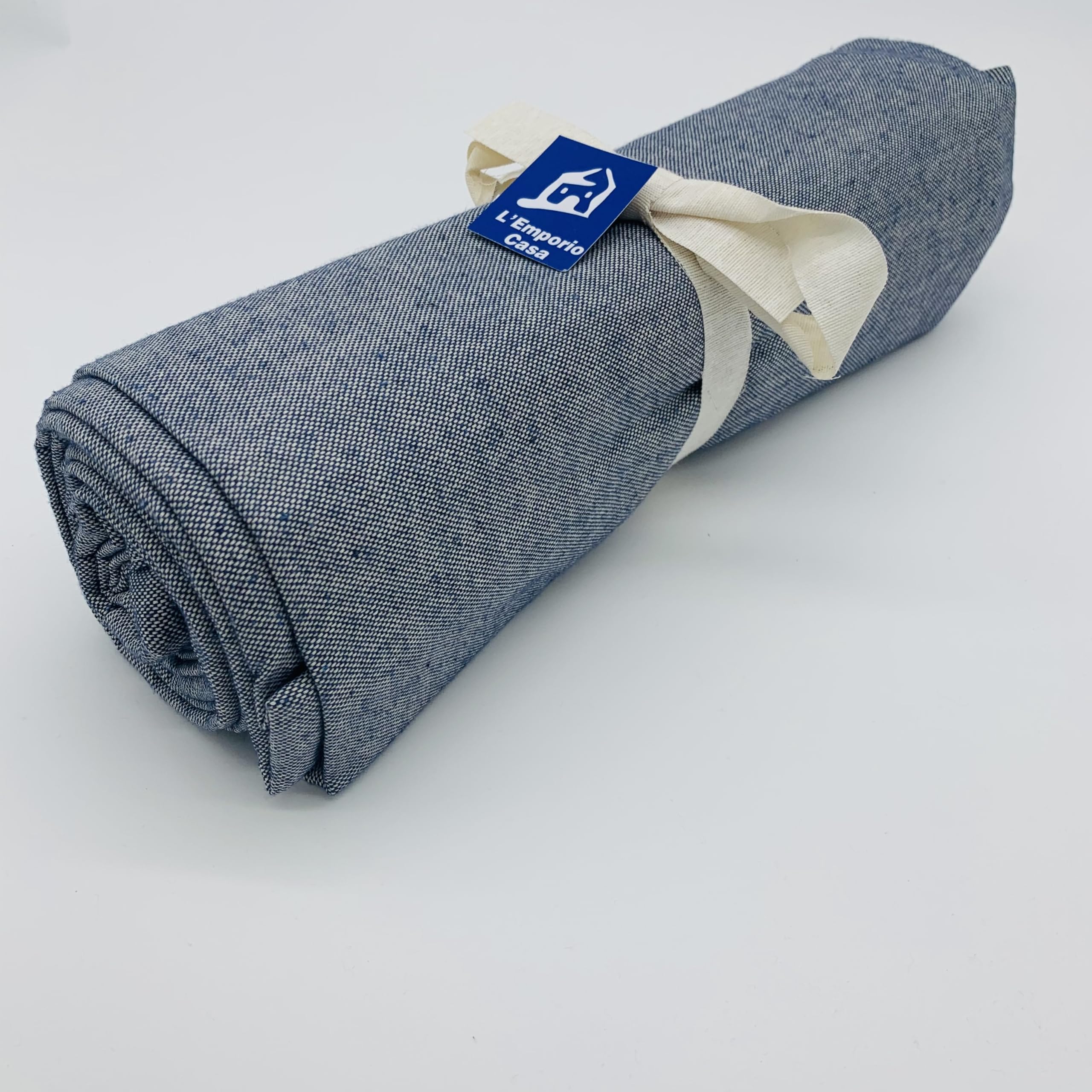 L'Emporio Casa Telo Copridivano Copriletto Tela Grossa Robusta Cotone in Panama 160X260-260x280-360x280 Misure Maxi Lenzuolo Copritutto Cotone Granfoulard Made Italy (BLUE, 360X280)