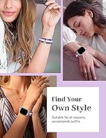 Vista 43 de JR.DM Natural Stone Beaded-Bands Women Compatible with Apple Watch Series 11 10 9 8 7 6 5 4 SE 3 2 1 Fashion Stretch Handmade Bracelet Fancy Boho