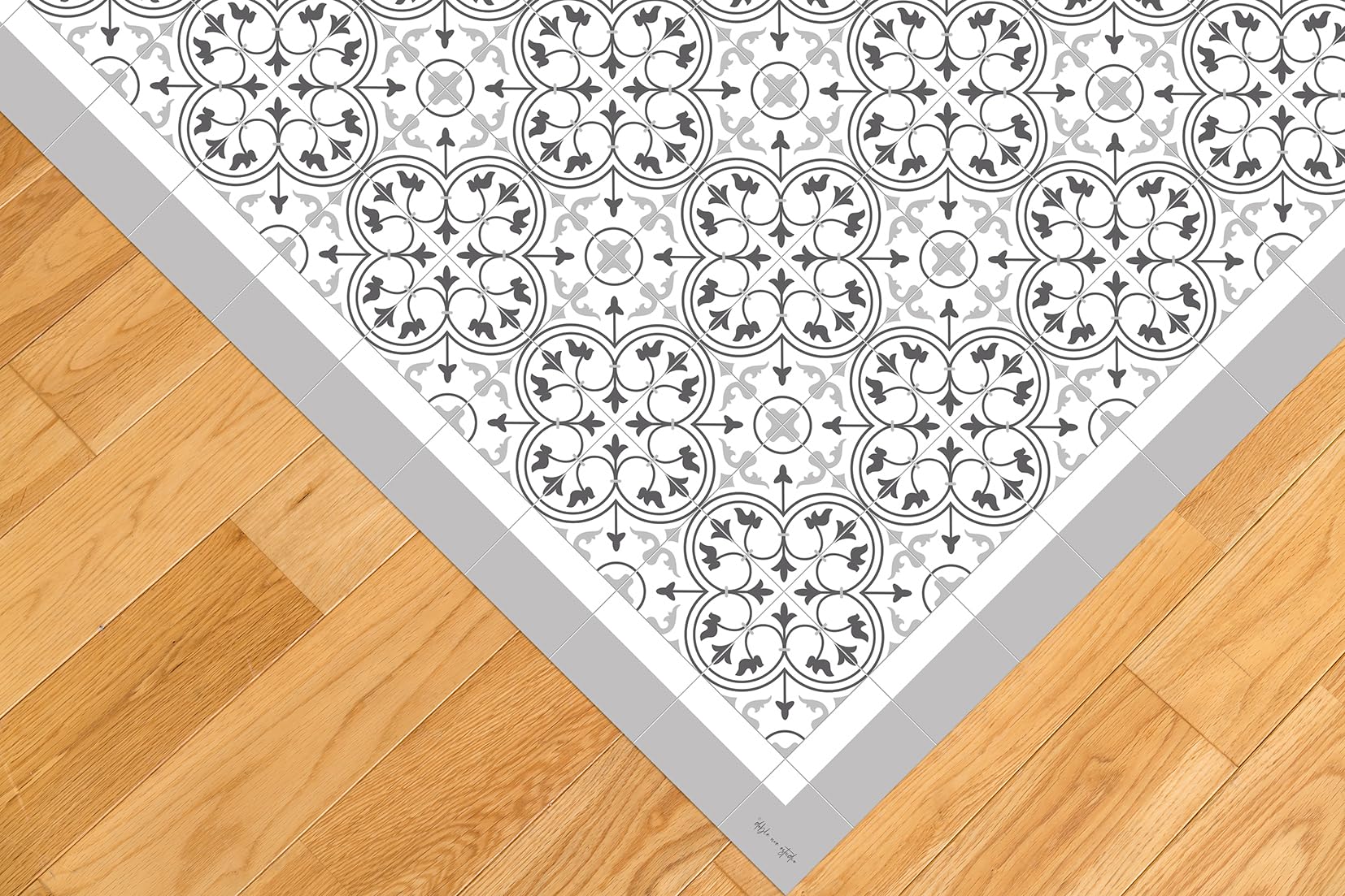 DobleUve Estudio Alfombra Vinílica Hidráulica Capri | Color Gris | 300x200 cm | Alfombra Cocina Lavable Antideslizante | Alfombra Vinilica | Suelo Vinílico | Alfombra Vinilo Salón