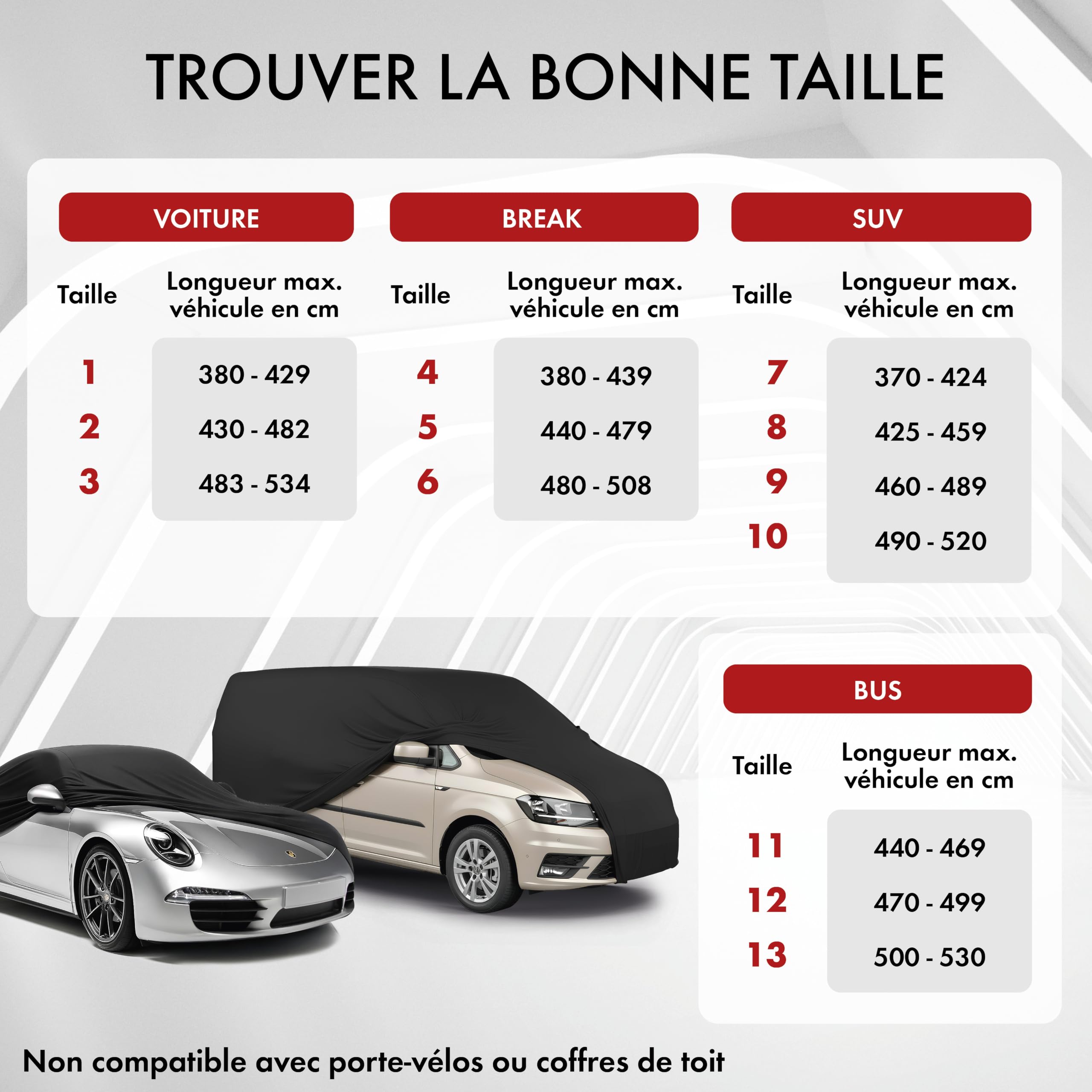 WALSER bâche d'intérieur pour Voiture Indoor Stretch, Bâche Complet pour l'intérieur, étanche à la poussière adaptée Voiture Taille 1 Noir