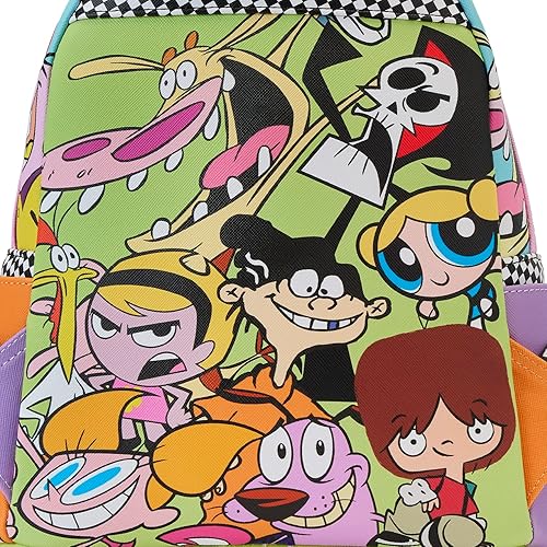 Vista 6 de Loungefly Mini mochila de collage retro de Cartoon Network, Multi, Mochila