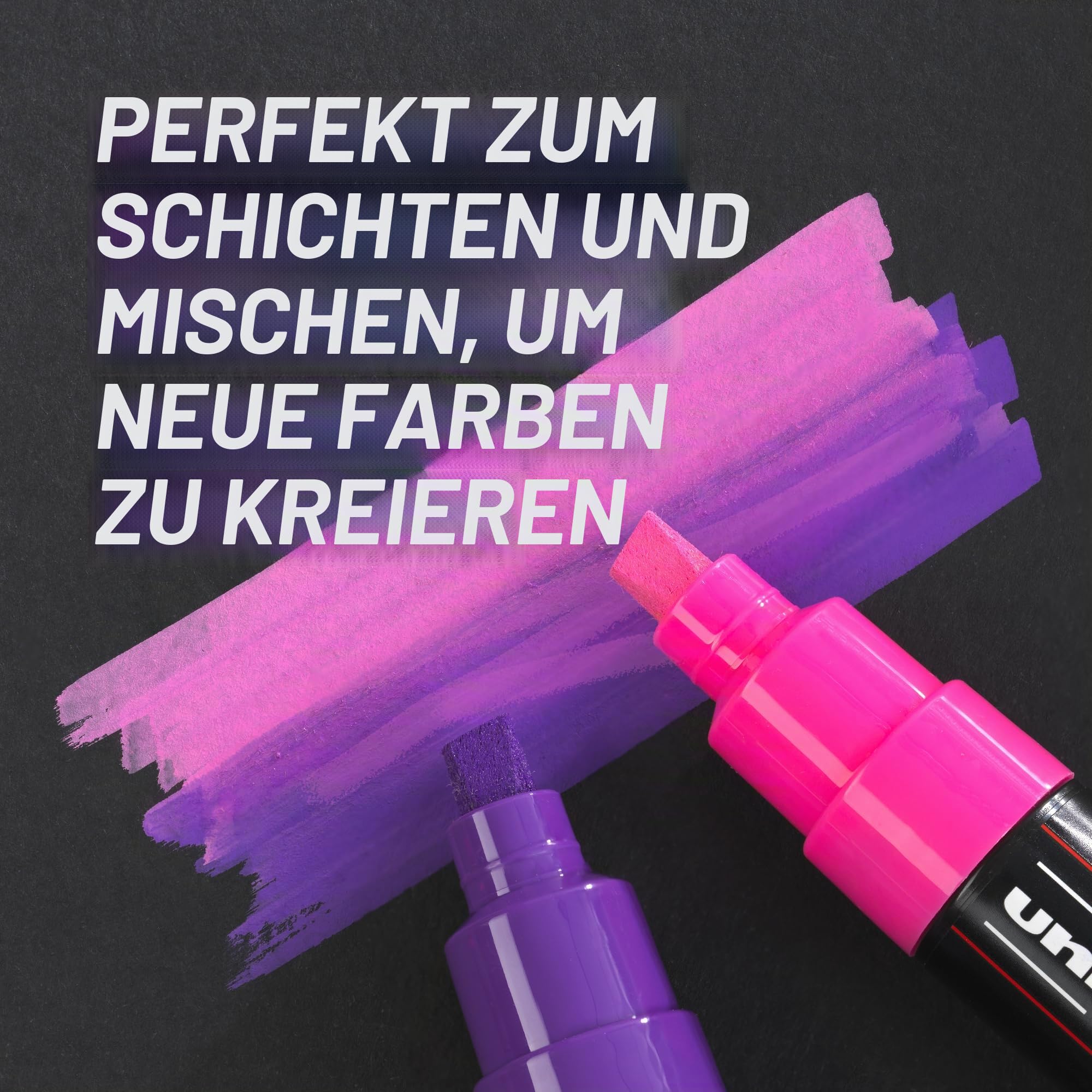 POSCA 153544847 PC-3M „Paint in a Pen“-Set, 1,5 mm breite Kugelspitze, wasserbasierte Filzstifte, 16 Farben