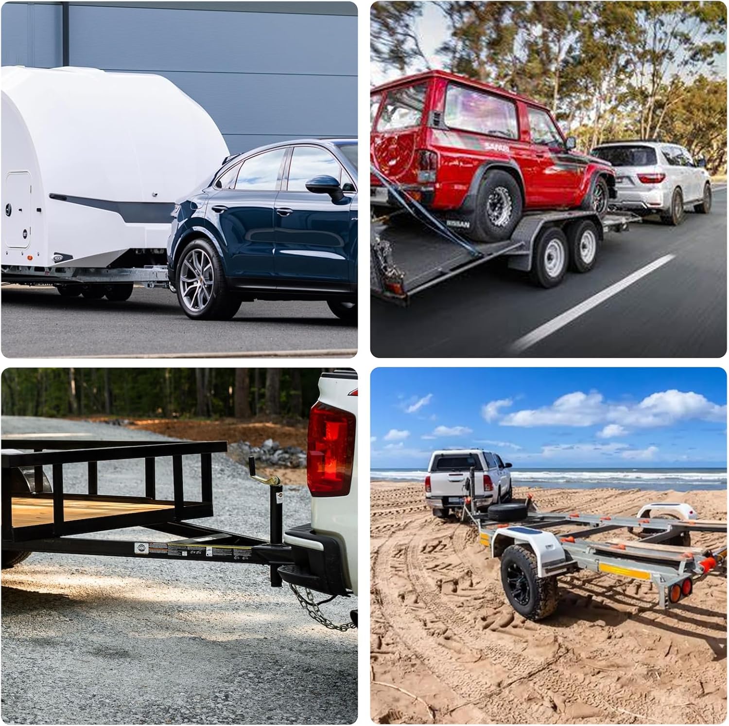 Heavy Duty Adjustable Pintle Hitch Lunette Ring, 14,000 lbs Capacity, 5-Position Channel, Iron Towing Assembly for Trailers, Black