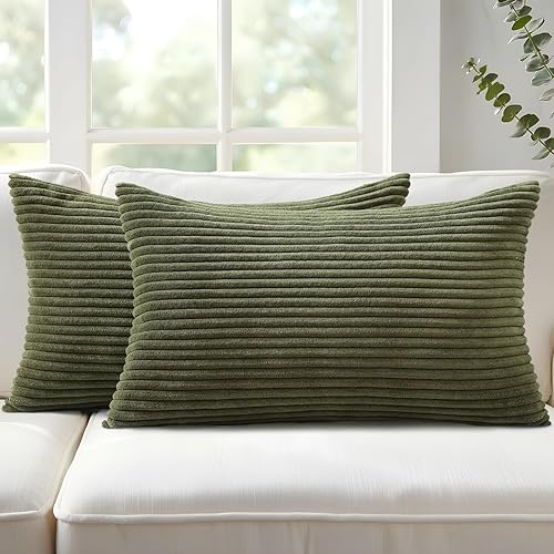 Vista 25 de Mecatny juego de 2 fundas de cojín decorativas de 20 x 20 pulgadas de terciopelo para sofá y sala de estar, suaves fundas de cojín boho para sofá