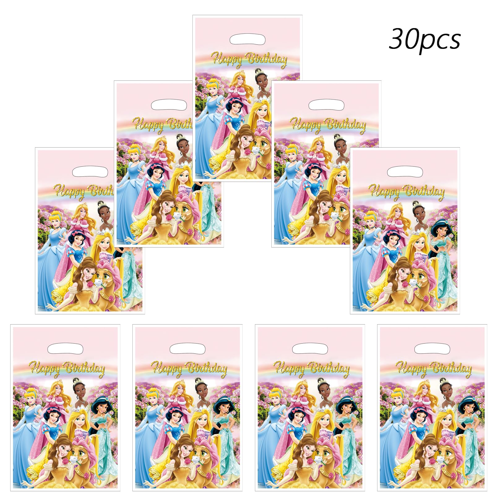 Hupalun For Disne Princess Party Gift Bags 30PCS, Supplies, and Decorations. Perfect for Cartoon Parties, Ideal for Kids, and Great for Family Events, Prizes