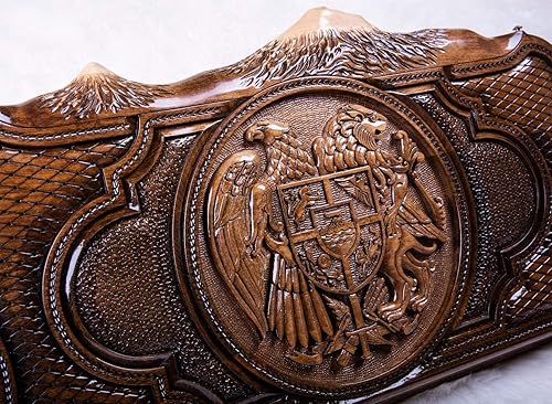 Miniatura 7 de Armenian BACKGAMMON WOODEN BOARD GAME Nardi Nardy checkers chess carving Ararat and Coat of Arm Ornament hand made gift walnut wood table game