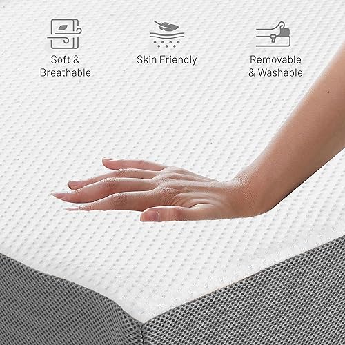 Miniatura 5 de Zayton Colchón portátil de espuma viscoelástica de gel de triple pliegue de 4 pulgadas  Soporte cómodo, tamaño estándar, almohadilla para cuna,