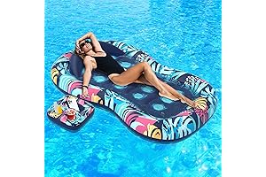 Hawaii Style Inflatable Sumo Pool Float with Detachable Cupholder Caddy