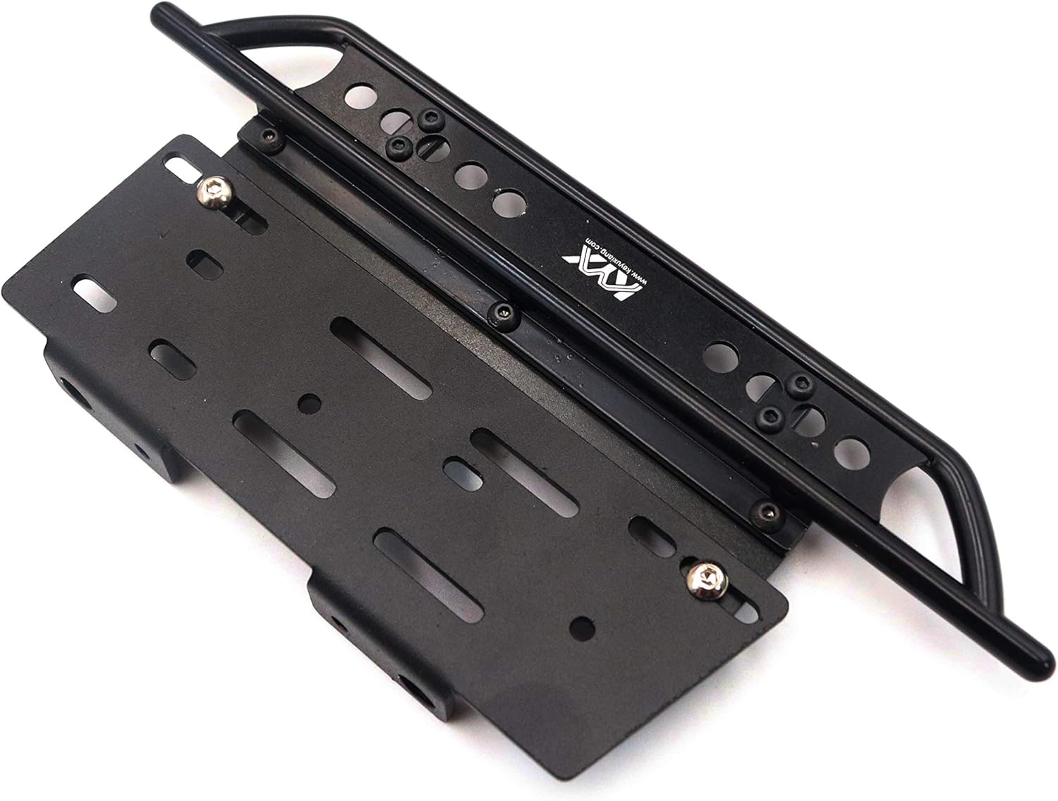 KYX Racing Metal Side Step Running Boards Foot-Plate w/Receiver Box for 313mm Wrangler Body (Aluminum)