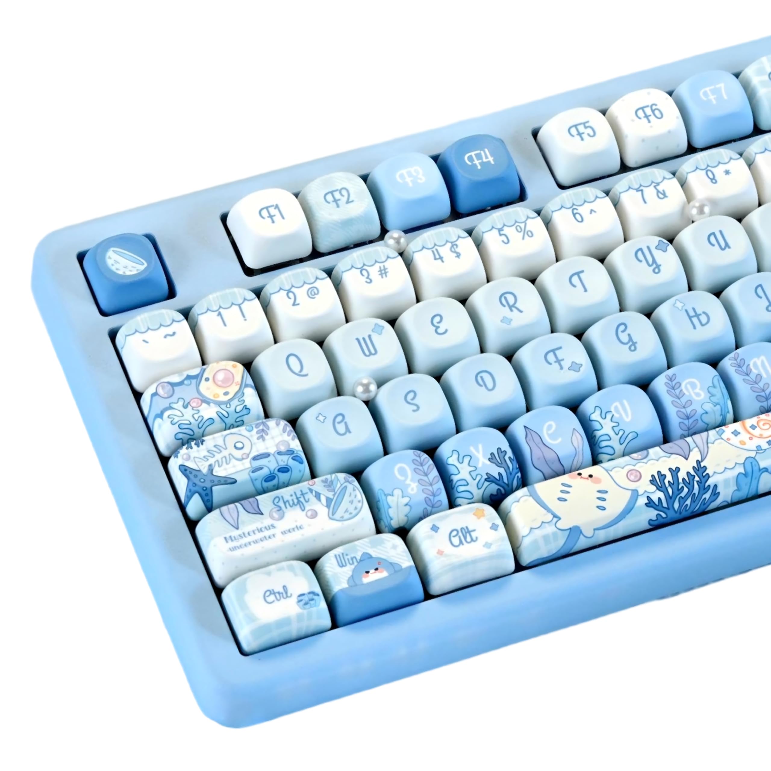 Amazon.co.jp: GEKUCAP PBT ブルー キュート キーキャップ アニメ