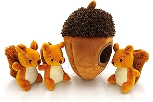 Outward Hound Hide-a-Squirrel Squeaky Plush Dog Toy