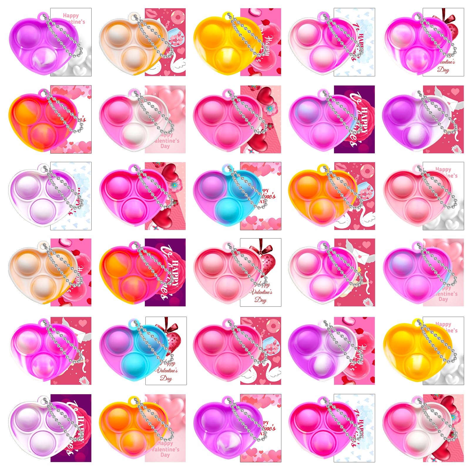 KIDRENFUN Valentines Gifts Wedding Party Bag Fillers, Valentines Day Decoration Keyrings Party Bag Fillers