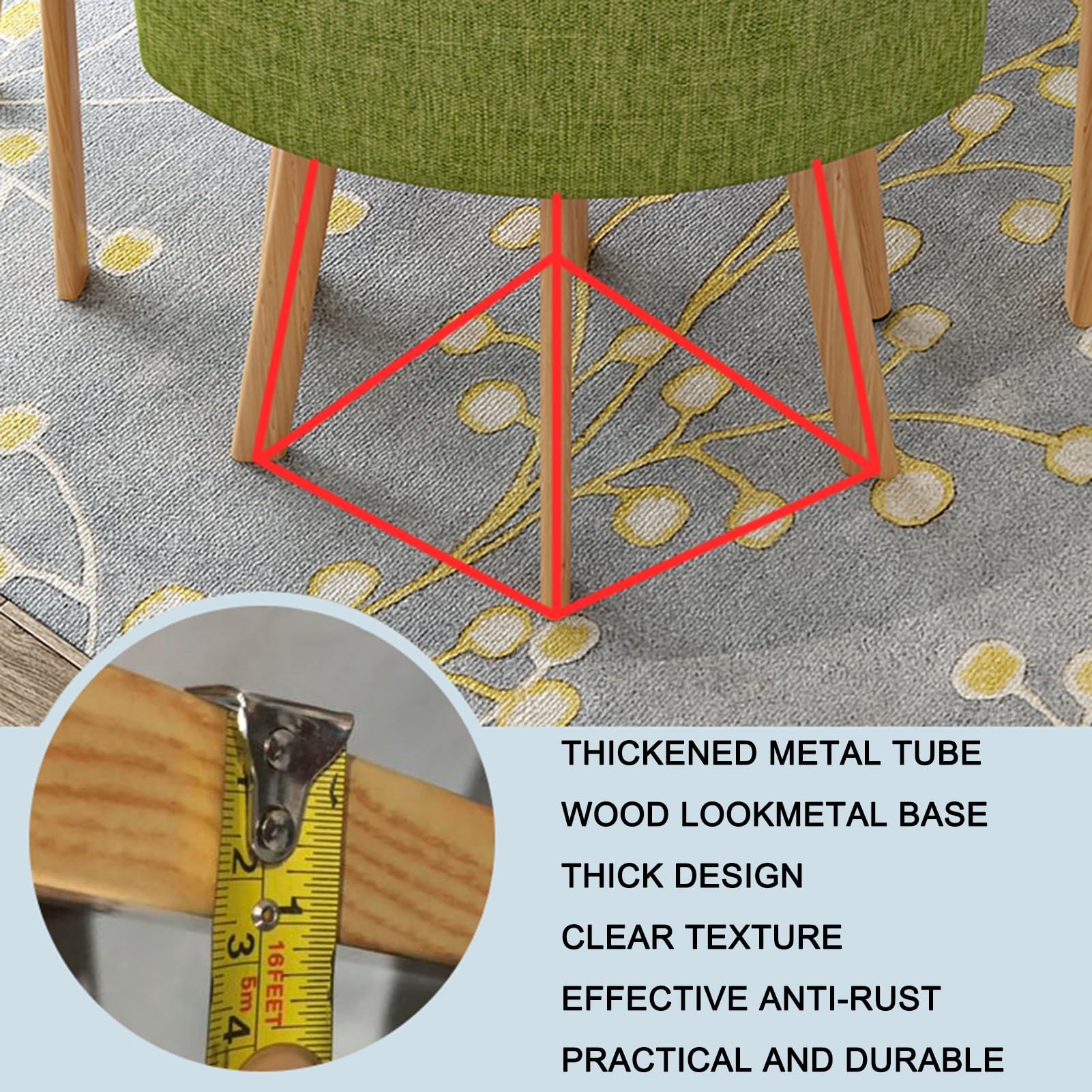 Set di tavolo rotondo da reception color cachi scuro, piccolo tavolo da colazione da bar e tavolino da caffè con sedie, design semplice per ufficio e sale conferenze, tessuto di cotone e lino