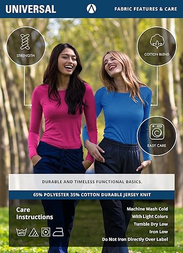 Miniatura 7 de Adar Underscrubs - Camiseta de manga larga para mujer, paquete de 3 unidades