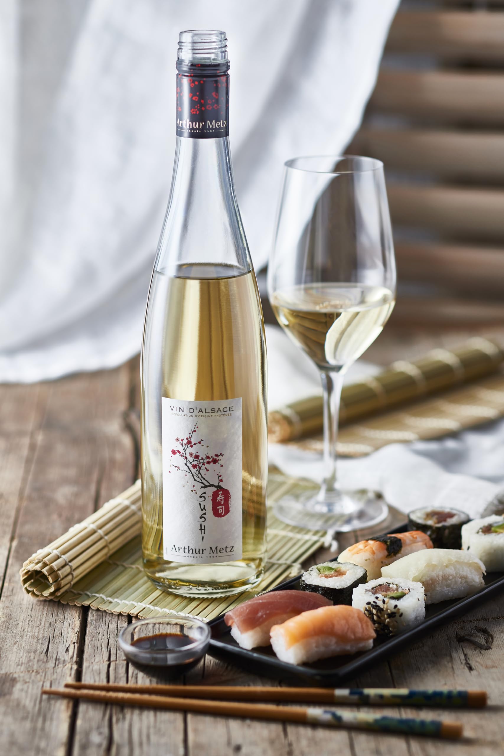 Arthur Metz - Sushi, Vin Blanc sec et aromatique d'Alsace (6 x 0,75 L)