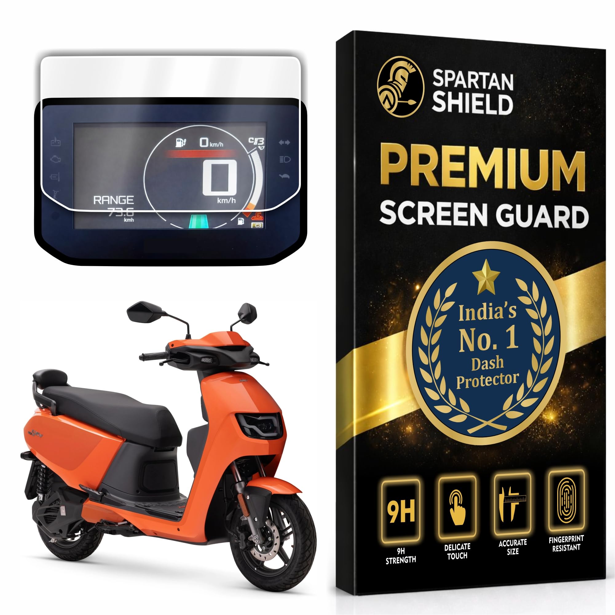 Screen Guard For Hero VIDA VX2 GO 2026 Electric Scooter || 4.3 Inch Color LCD Display Protector || Anti Scratch | Water Resistant | HD Clear | VX2Go EV Bike Accessories 2025 [NOT TEMPERED GLASS] [NOT FOR VX2 Plus]-image-9