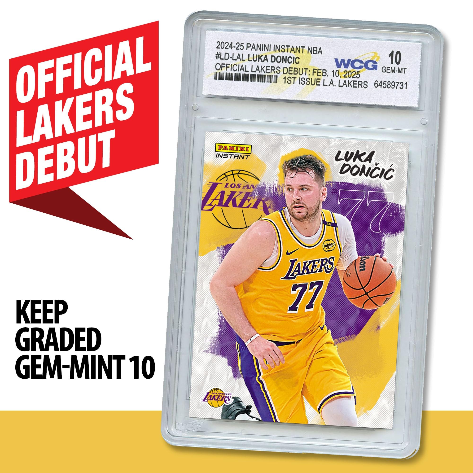 Amazon.com: 2025 Panini Luka DONCIC Official Lakers Debut 1st