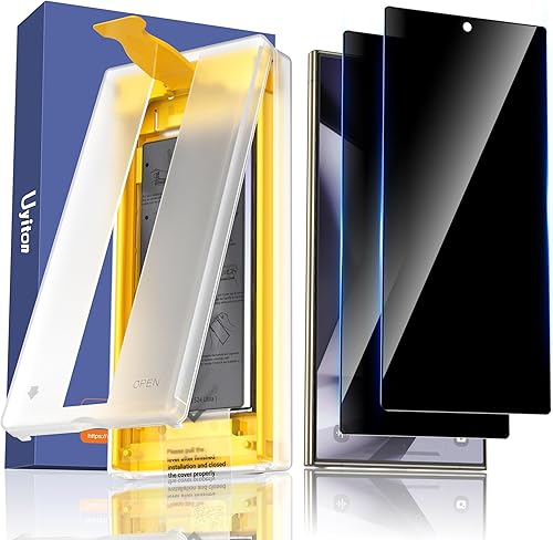 Uyiton Protector de pantalla para Google Pixel 8 Pro, 10X inastillable, antiluz azul con marco de instalación compatible con fundas dureza 9H,