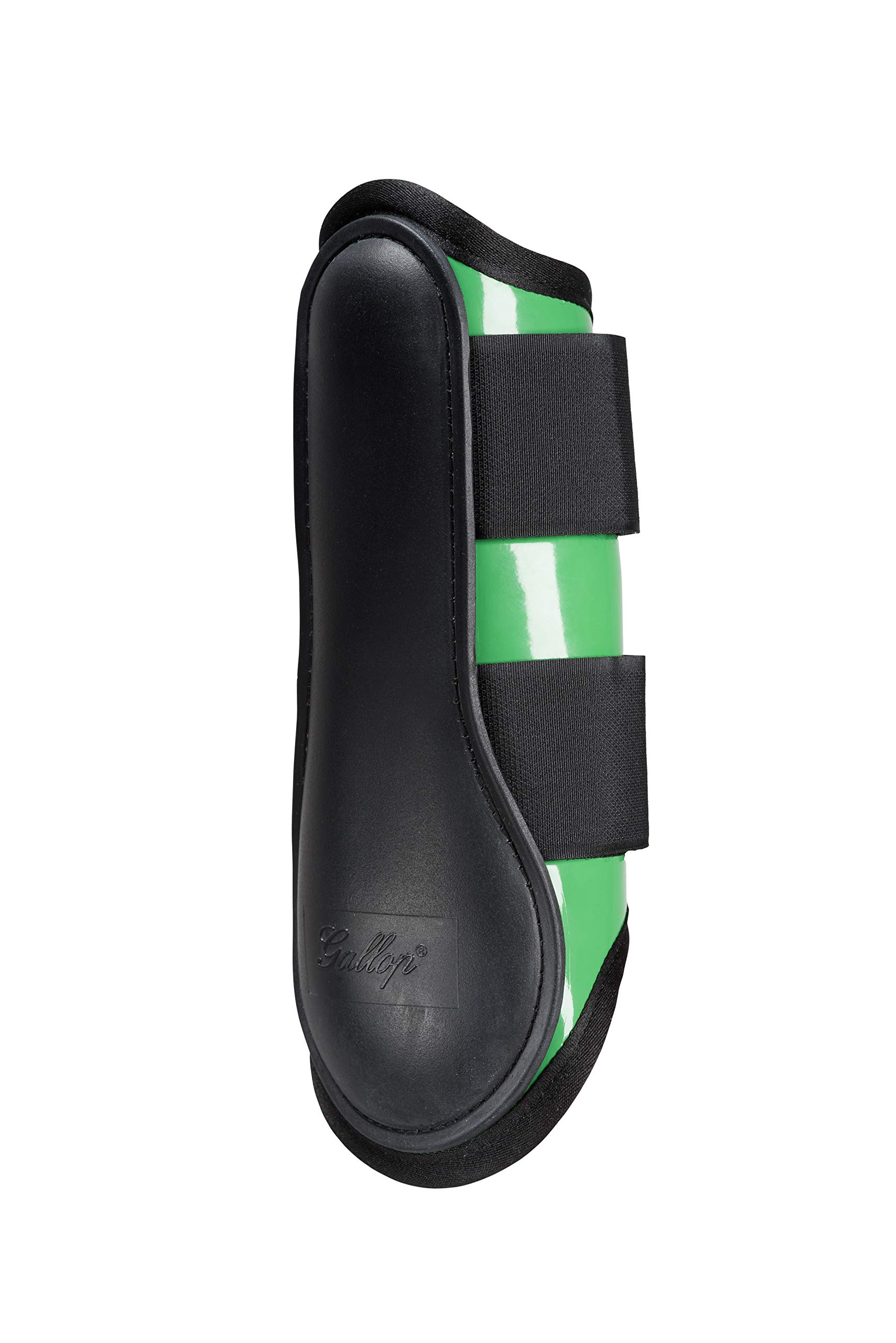 Gallop Patent Brushing Boots, Pony Size, Lime Green