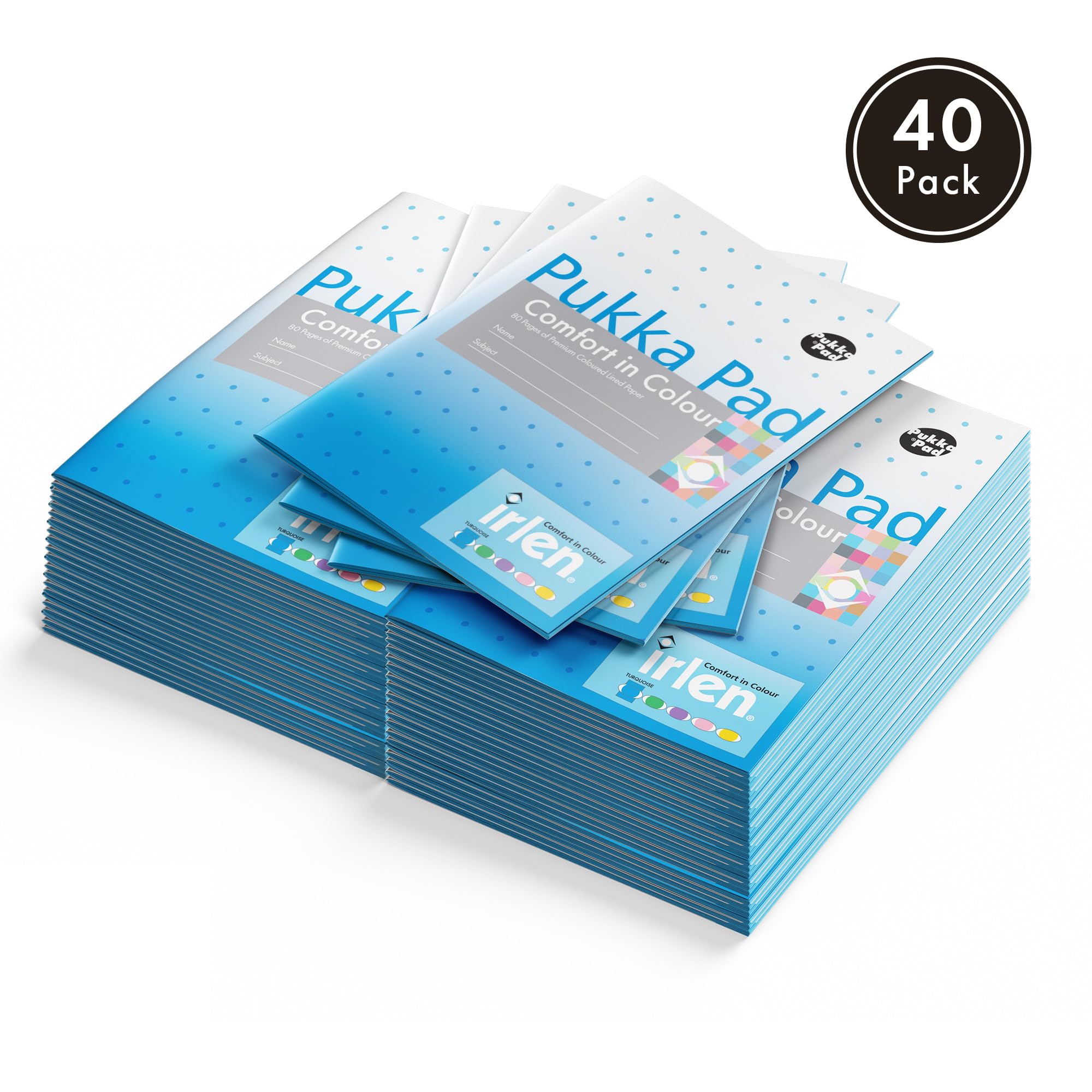 Pukka Pad Irlen A5 Exercise Book, Pack of 40 Staple Bound Notebooks with 80 Pages, 40 Sheets of 80GSM Paper - Image 2