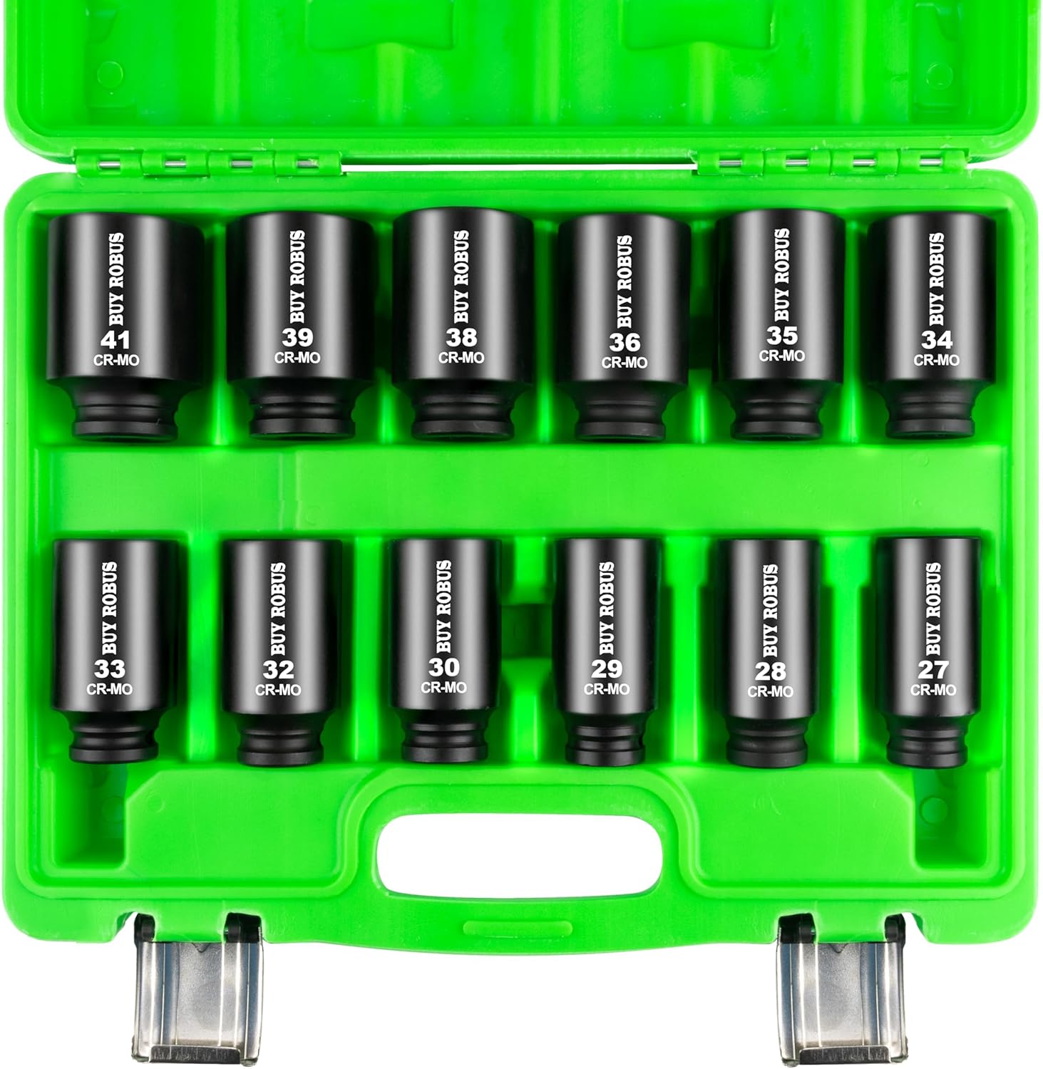 22PCS 3/4" Impact Socket Set, 6-Point Metric (19mm-50mm), Cr-Mo Steel Set with Adapters, Quick Release Ratchet Wrench, Andextension Rod Durable Storage Case